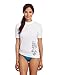 Kanu Surf Women's UPF 50+ Short Sleeved Active Rashguard & Workout Top, Breeze White, Small