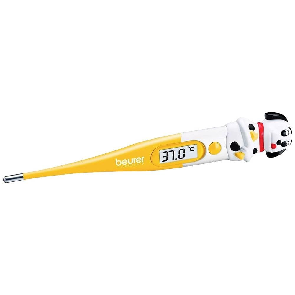 Beurer BY11 Dog Instant Thermometer, Children's Digital Thermometer With Cute Character, Extra Flexible Tip, Results In 10 Seconds, Fever Alarm, Recalls Last Reading, Certified Medical Device