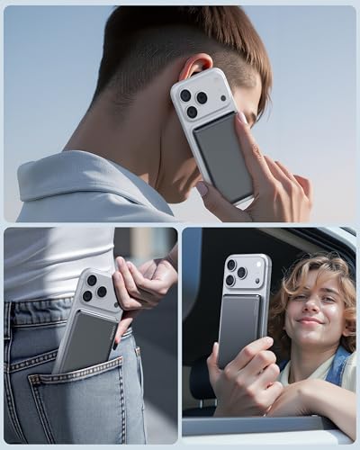 CHARCO 5000mAh Power Bank Inalámbrico 15W, Cargador Portátil USB C PD 20W Magnético Carga Rápida, Cargador Inalámbrico para Magsafe Compatible con iPhone 16/15/14/13, Samsung y AirPods