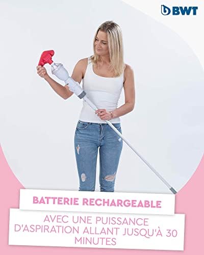 Aspirateur de Piscine BC02 | Nettoyage Efficace des piscines Hors Sol Jusqu’à 10 m³ | Fonctionnement sans Fil pour Une liberté Totale de Mouvement | Puissance d’Aspiration élevée
