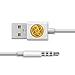 iPod Shuffle Cable Charger, 2PK of High Quality 3.5mm Jack to USB Power Charger Sync / Transfer Data Cable for iPod Shuffle 3rd 4th 5th Gen (White)