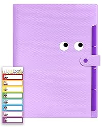 Sooez Cute Folders, 5 Pocket Expanding File Folder