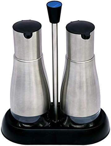 FAINLIST Stainless Steel Oil and Vinager Dispenser with Stand for Kitchen Storage
