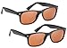 ALTEC VISION Vintage Retro Classic Half Frame Horn Rimmed Sunglasses with Polycarbonate Lenses