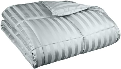 Oversized All-Season Luxurious Wide Stripes Down Alternative Comforter, Full/Queen, Jade