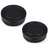 2 Pack JJC Body Cap and Rear Lens Cap Cover Kit for Canon EOS M50 M100 M5 M6 M6 Mark II M10 M3 M2 M and More Canon EF-M Mount Mirrorless Camera and Lens