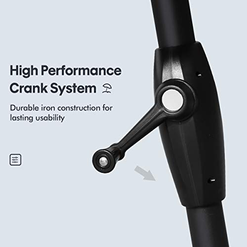 Sekey 210 × 140 cm Aluminum Sonnenschirm Marktschirm Gartenschirm Terrassenschirm Sonnenschutz Cappuccino UV 50… – Bild 5