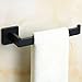 Alise Bathroom Towel Ring Towel Bar Towel Holder Rack Wall Mount with Screws or Superglue,GS7010-B SUS304 Stainless Steel Matte Black