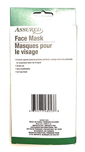 Assured Disposable Medical Face Masks -2 Packs- 20 Counts- US Seller