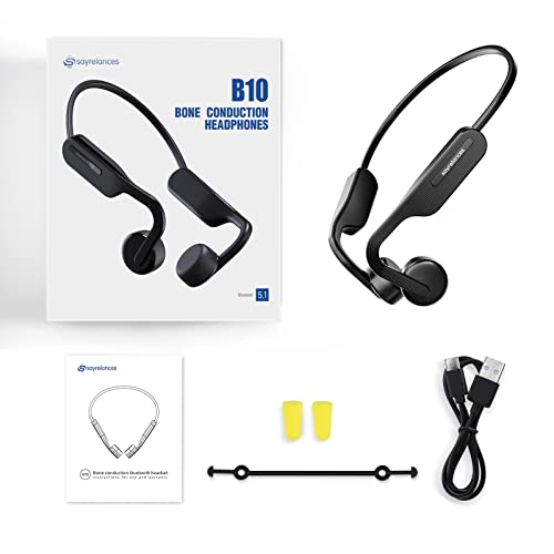 Sayrelances Bone Conduction Headphones, OpenEar Bluetooth Sport