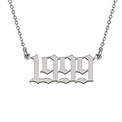 GR859C Old English Arabic Number Stainless Steel