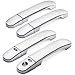 8 PCs Mirror Polished Triple Chrome Plated Door Handle Cover 3M Adhesive Tape Stick On With Smart Key for 2004-2011 Nissan Versa / Tiida / Latio 2004-2009 Nissan Note