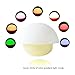 Touch Sensor Night Light for Baby MECO Mushroom Design Color Changing LED Nightlight Touch Sensitive Multicolor Bedside Tumbler Lamp for Kids Bedroom (Yellow)