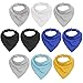 Bandana Drool Bibs - Bandana Bibs for Boys, Girls,Super Absorbent Bandana Drool Bibs - Teething Bibs - Organic Cotton Ba by Bibs for Infant, Toddler 10 Pack Bibs Set by Vetoo