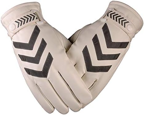 YFINE Gloves Simulation Leather Traffic Command Winter Warm Plus Velvet Thickening Bike Outdoor Reflective Gloves