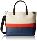 Jack Spade Men's Horizontal Stripe Coal Bag, Natural/Orange/Navy