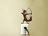 Robin Hood Fox Vinyl Decal Sticker Archery Bow and Arrow Kids Room Light Switch Decor