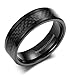 Tungary 8mm Mens Tungsten Carbide Wedding Band Engagement Black Carbon Fiber Beveled Edges Size 8-14