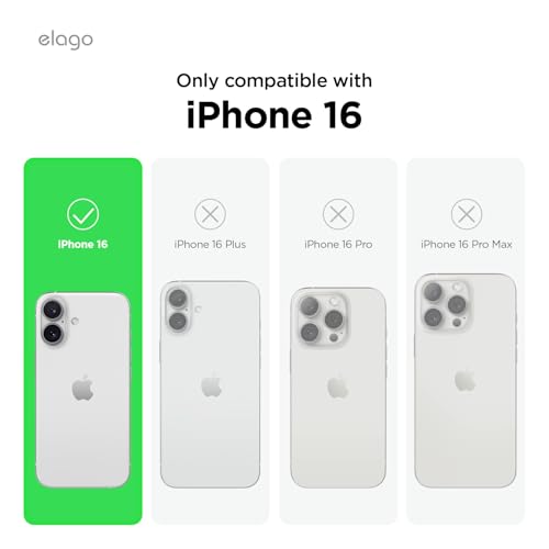 elago Cover Compatible with iPhone 16 - Premium Liquid Silicone Case, Full Protection, Shockproof, Slim, Anti-Scratch Microfiber Lining (Black)