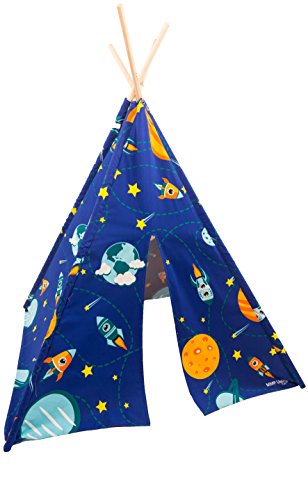 MMP Living Glow in the dark teepee style play tent - 100% cotton canvas - over 5 1/2 feet tall