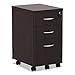 Alera ALEVA572816ES 15.88 in. x 20.5 in. x 28.38 in. Valencia Series 3-Drawer Mobile File Pedestal - Espresso