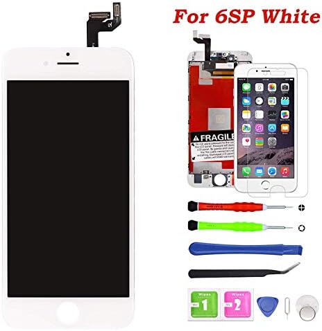 for iPhone 6s Plus Screen Replacement Touch Screen Digitizer & LCD Display for iPhone 6s Plus(5.5") White, Compatible Model: A1634, A1687, A1699