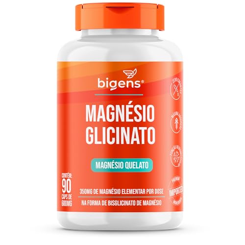 Bigens Magnésio Glicinato - 90 Cápsulas - Suplemento Mineral