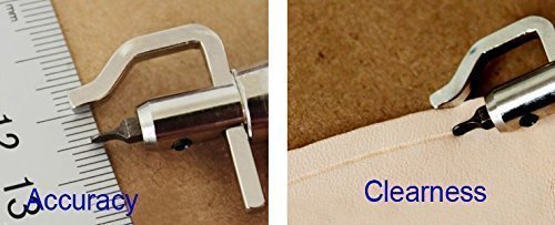 7 in 1 Adjustable Pro Stitching Groover and Creasing Edge Beveler Leathercraft Sets to Sew & Crease Leather