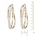 Gemini Women's Jewerly 18k Yellow Gold Filled CZ Diamonds Hoop Earrings Valentine's Day Gifts Gm032Yg 1.5 inches