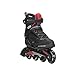 Rollerblade Zetrablade Skate - 4x80mm/84A Wheels - SG 5 Performance Bearings - Black/Red - US Men's 9 (27.0)