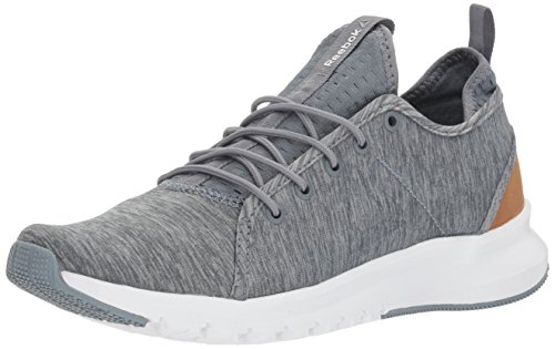 Reebok Women's Plus Lite Hthr Running Shoe, Hthr-Asteroid Dust/White/Straw, 8 M US