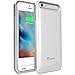 iPhone 6S Battery Case - iPhone 6 Battery Case, Trianium Atomic S iPhone 6 6S Portable Charger Charging Case [White/Silver] - 3100mAh Battery Pack Juice Bank [MFI Apple Certified]