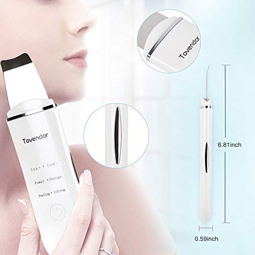 Facial Skin Scrubber Blackhead Remover Ultrasonic Face Spatula Comedone Extractor Pore Cleansing Facial Lifting Tool for Face Care - Thumbnail 4