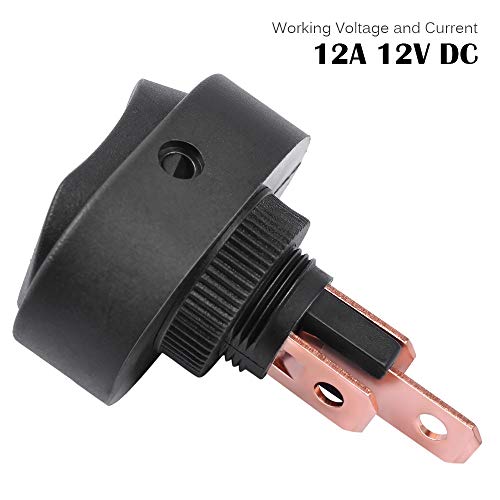 AutoEC 30 Amp 12 Volt Blue LED ONOFF Rocker Switch Toggle Triangle