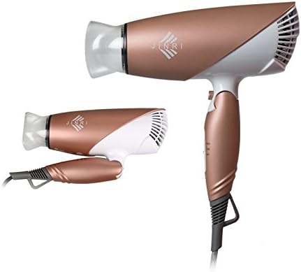 INMISS Foldable Hair Dryer Professional Ionic Ceramic 1800W Heat With 2 Speed and Shot Button - Dual Voltage Compact Blow Dryer