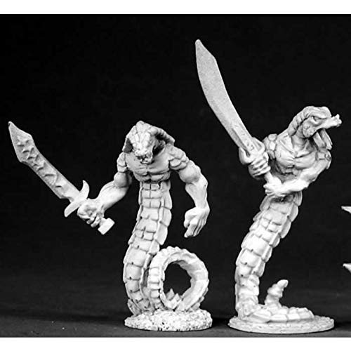 Reaper Miniatures Snakemen #02498 Dark Heaven Legends Unpainted Metal RPG Figure by Reaper