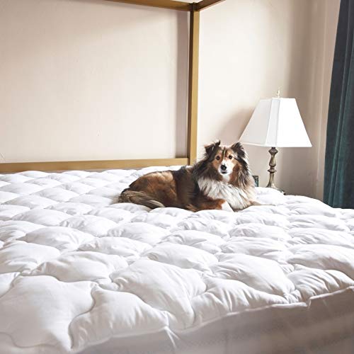 image for Roore Queen Mattress Pad Cover - Cooling Fitted Mattress Topper Quilte