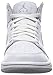 Nike Men's Air Jordan 1 Mid White/White/Wolf Grey Basketball Shoe - 9.5 D(M) US