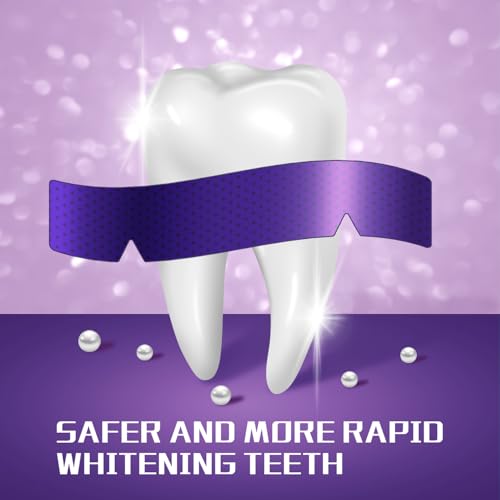 Purple Teeth Whitening Strip - Whitening for Teeth Sensitive, Professional Teeth Whitening Strips, Fast Remove Smoking, Coffee, Wine Stains, Teeth Whitening Kit Pack of 28 Non-Slip Strips