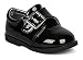 Auston AH59 Leatherette Velcro Buckle Strap Dress Church Shoe (Infant / Baby Boy) - Black (Size: Toddler 5)