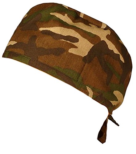 Sparkling Earth Mens and Womens Medical Scrub Cap - Woodland Camo