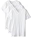Lacoste Men's Classic Fit Cotton V Neck Tee, Multipack, White, Small
