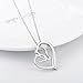 Angel caller 925 Sterling Silver Zirconia Heart Horse Head Necklace Jewelry Gift for Women Girls ,18