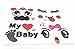 Kinteshun Photo Booth Props for Expectant Mothers,Pregnancy Facial Expressions Sticker Pregnant Women Baring Belly Bump Paster Unborn Baby Photographying Props(12 sheets with Different Expressions)