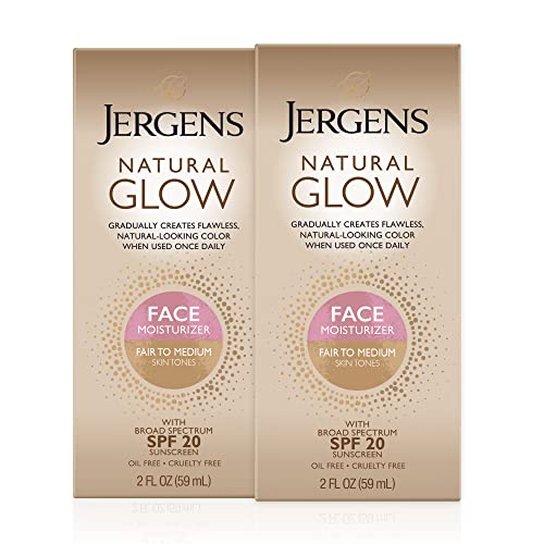Jergens Natural Glow Face Self Tanner Lotion, SPF 20 Sunless Tanning