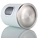 Airtight Window Kitchen Canister, Stainless Steel Canisters Sets with Fingerprint Resistance Lid, Cereal Container Set of 3 (White)