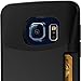 Galaxy S6 Edge Wallet Case - Vault Slim Wallet - Ultra Slim Protective Credit Card ID Cover (Silk) - Black Onyx
