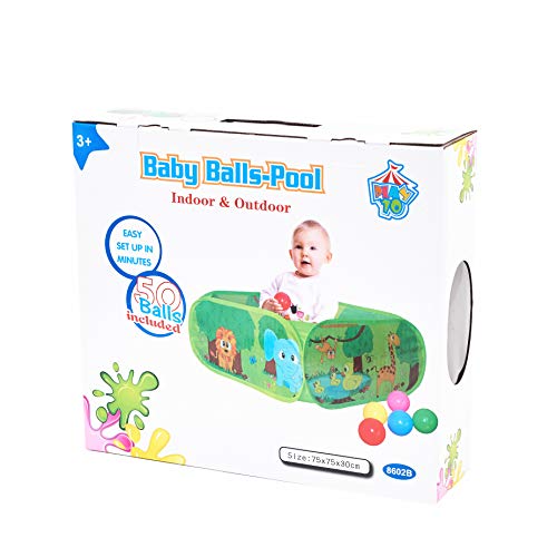 PLAY 10 Ball Pit Comes Together with 50 Balls Baby Pop up Ball Pool with Balls