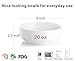 Lifver 20oz/6 inch Porcelain Soup/Cereal Bowls Set, Round & White, Set of 4