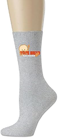 WU-RONGRONG WU Men's Cotton Crew Athletic Sock Bread White Whole Wheat Multi Grain Loaf Unisex Running Crew Sock Comfort Blend Crew Sock For Men